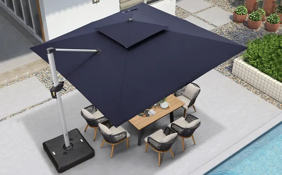 SkyShade™ Solenergi-drevet LED-parasoll