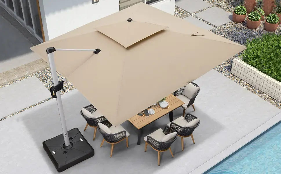 SkyShade™ Solenergi-drevet LED-parasoll