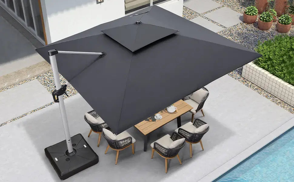 SkyShade™ Solenergi-drevet LED-parasoll