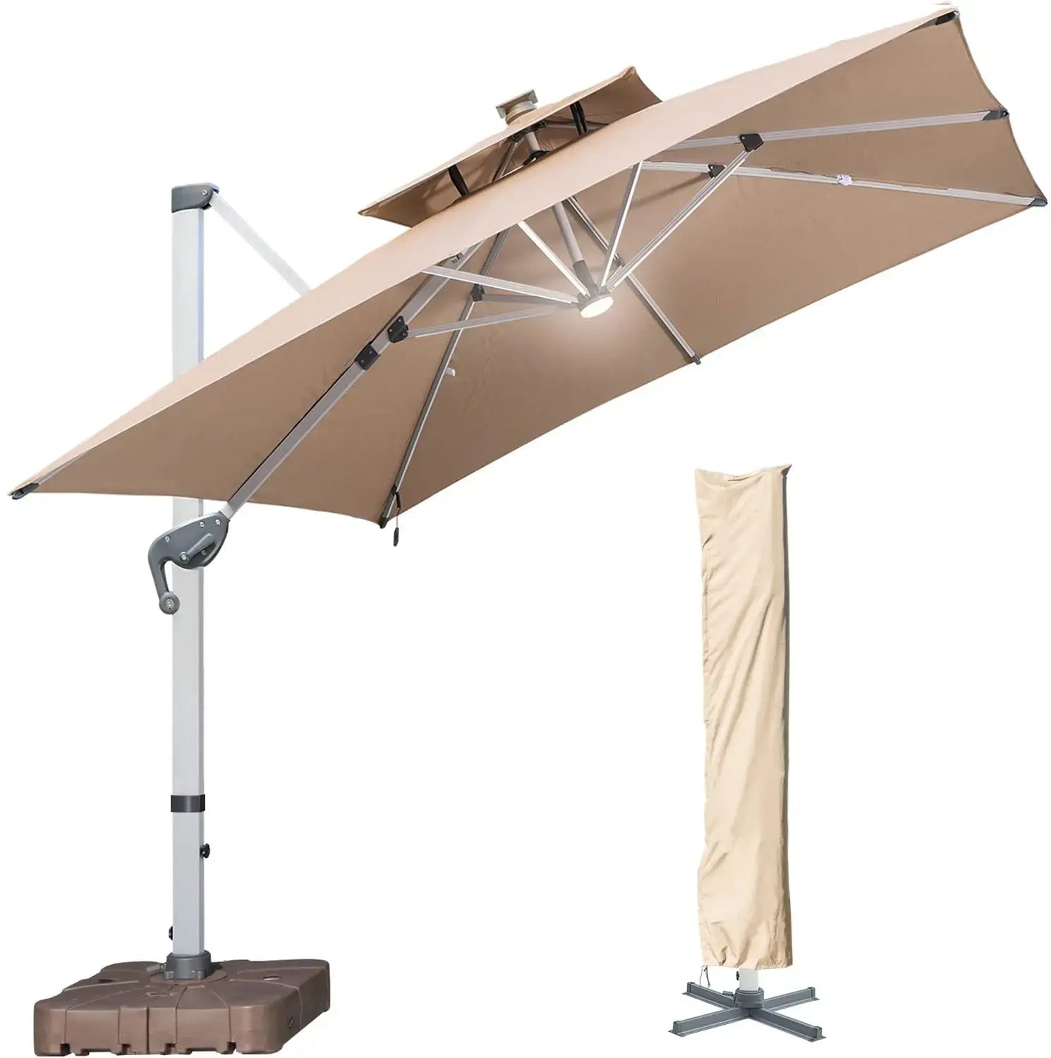 SkyShade™ Solenergi-drevet LED-parasoll