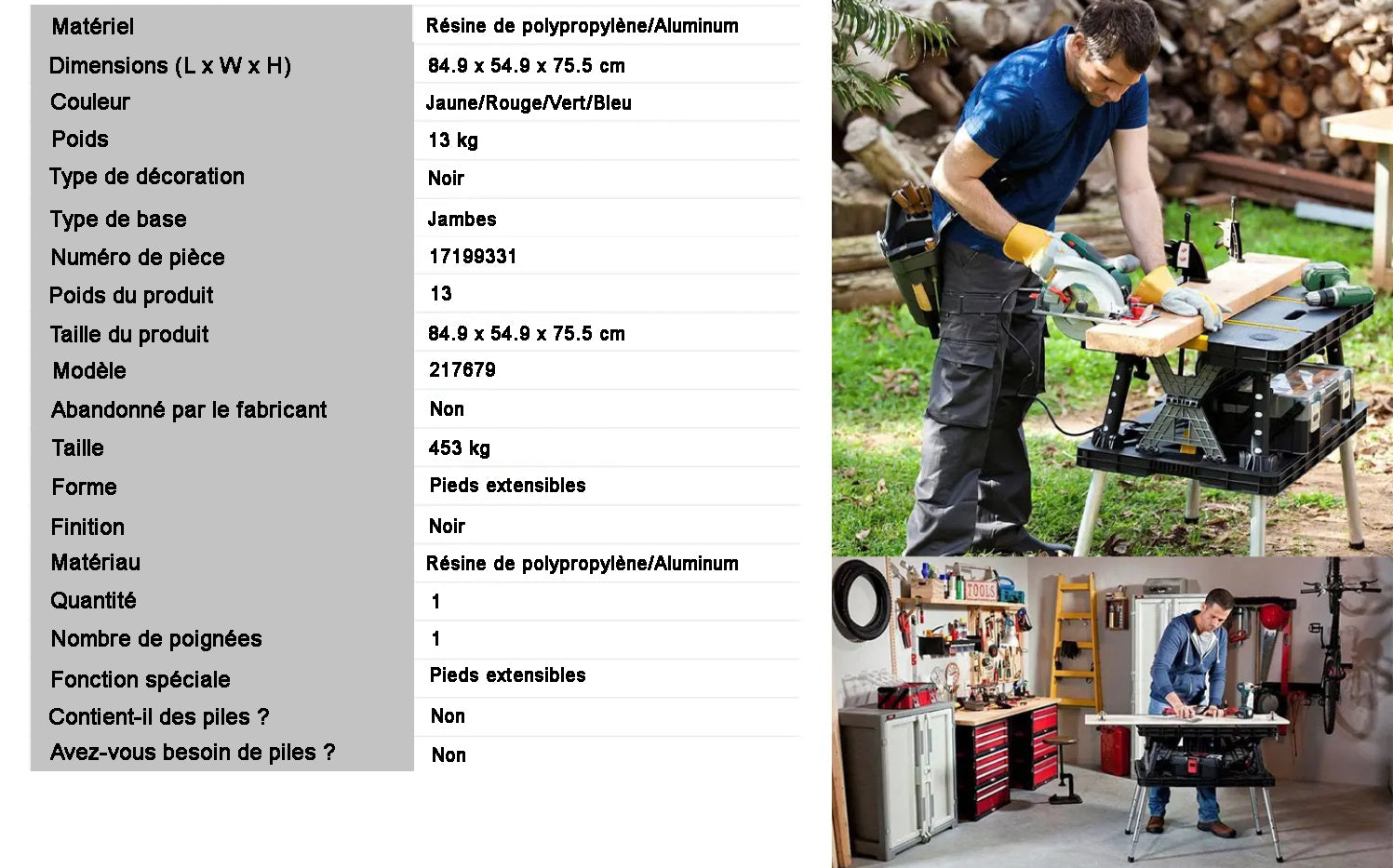WorkSmart™ Arbeidsbenk