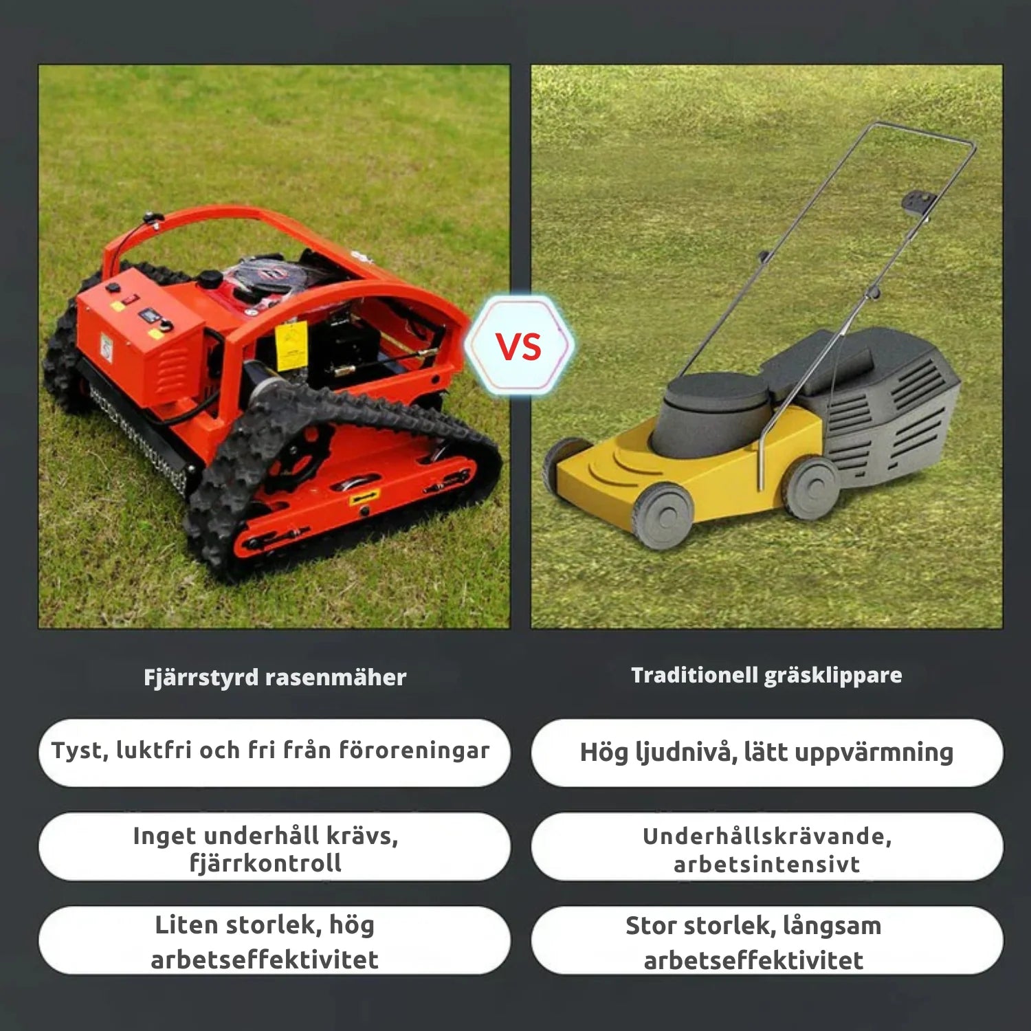 GrassMate™ Fjärrstyrd Terränggående Gräsklippare