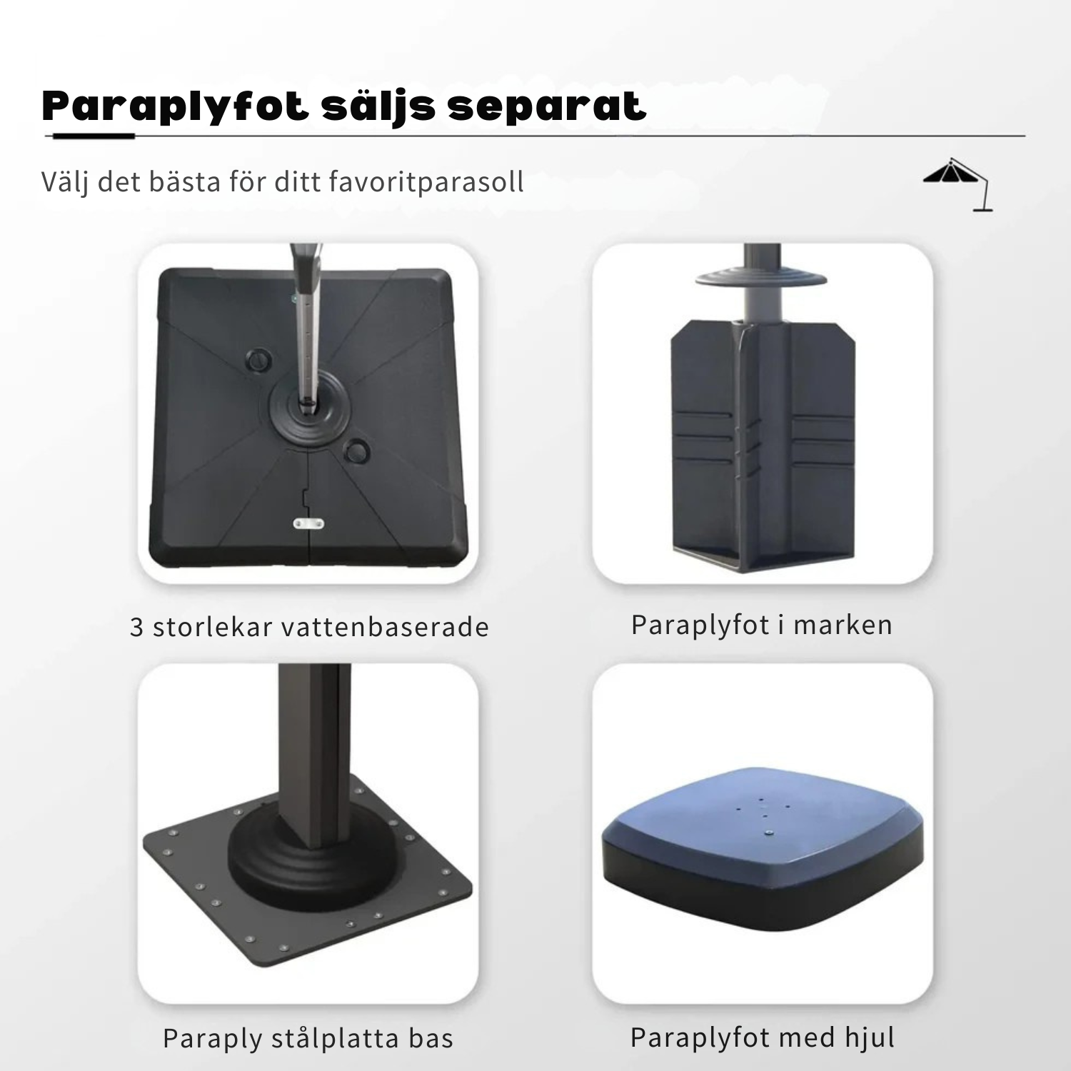 SkyShade™ Solenergi-drevet LED-parasoll
