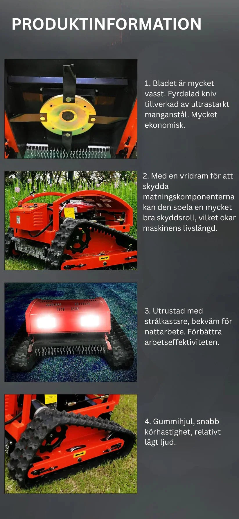 GrassMate™ Fjärrstyrd Terränggående Gräsklippare